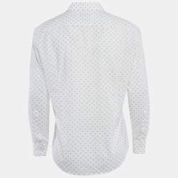 Pre Owned Hugo Boss White Bee Print Cotton Long Sleeve Shirt L