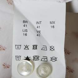 Pre Owned Hugo Boss White Bee Print Cotton Long Sleeve Shirt L