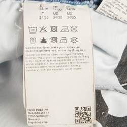 مملوكة مسبقًا بنطلون بوس باي هوغو بوس دينم أزرق ماين عادي مقاس كبير