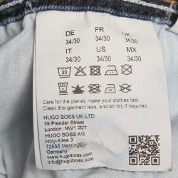 مملوكة مسبقًا Boss by Hugo Boss Dark Blue Denim Maine Regular Fit Jeans L