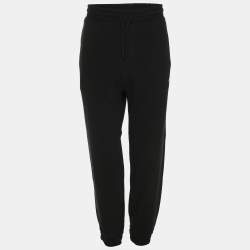Pre Owned Hugo Boss Black Jersey Logo Embroidered Jogger Pants XL