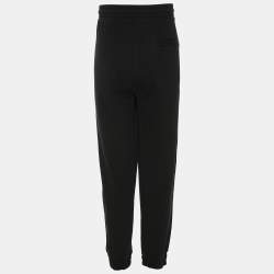 Pre Owned Hugo Boss Black Jersey Logo Embroidered Jogger Pants XL