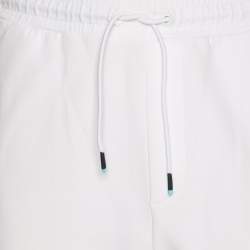 Pre Owned Hugo Boss White Jersey Logo Embroidered Drawstring Shorts XL