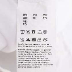 Pre Owned Hugo Boss White Jersey Logo Embroidered Drawstring Shorts XL