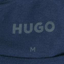 Pre Owned Hugo Boss Blue Logo Print Jersey Triplet P T-Shirt M
