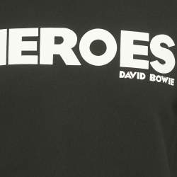 مملوكة مسبقًا بلوفر هوغو بوس أسود مطبوع قطن ديروس مقاس صغير