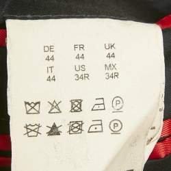 Pre Owned بدلة هوغو بوس أزرق صوف مزيج ضيق جداً صغير جداً