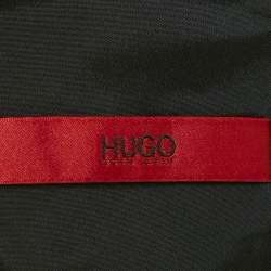 Pre Owned بدلة هوغو بوس أزرق صوف مزيج ضيق جداً صغير جداً