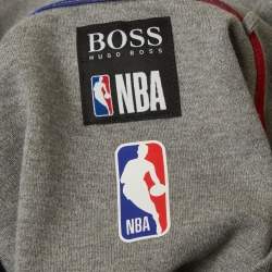 Pre Owned Hugo Boss Grey x NBA Grey Applique Jersey T-Shirt M