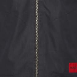 مملوكة مسبقًا Hugo By Hugo Boss Navy Blue Logo Detail Gabardine Barry Trucker Jacket S