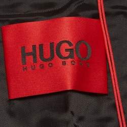 مملوكة مسبقًا Hugo By Hugo Boss Navy Blue Logo Detail Gabardine Barry Trucker Jacket S