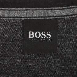 Pre Owned Boss by Hugo Boss Black Logo Graphic Jersey Tiburt T-Shirt XL