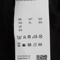 Pre Owned Boss by Hugo Boss Black Logo Graphic Jersey Tiburt T-Shirt XL