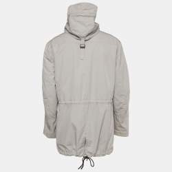 Pre Owned Hugo Boss Grey Nylon Blend Hooded Calabria-W Utility Jacket M 