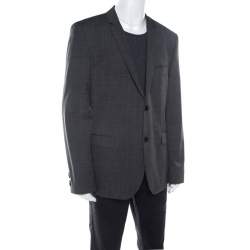 Hugo By Hugo Boss Anthracite Grey Wool Adris3/Heibo3 Tailored Blazer 3XL