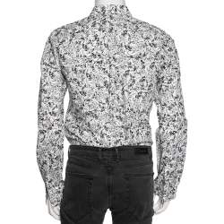 Hugo by Hugo Boss Abstract Printed Cotton Button Front Slim Fit Shirt M