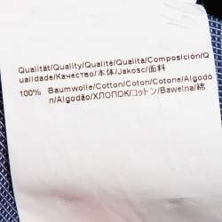 Pre Owned Hugo by Hugo Boss Navy Blue Cotton Slim Fit Shirt M 