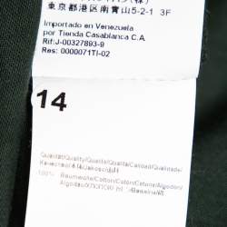 Pre Owned Hugo Boss Green Cotton Logo Printed Short Sleeve T-Shirt M