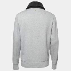 مملوكة مسبقًا Boss by Hugo Boss Grey Cotton Button Front Jacket L