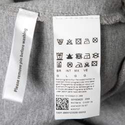 مملوكة مسبقًا Boss by Hugo Boss Grey Cotton Button Front Jacket L