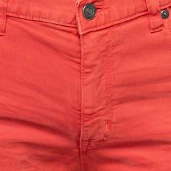Pre Owned Hugo Boss Red Cotton Slim Fit Jeans L Waist 33"