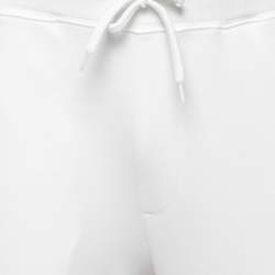 Hugo Boss White Cotton Logo Tape Trimmed Joggers S