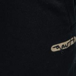 Hugo Boss Black Cotton Logo Embroidered Joggers S