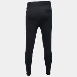Hugo Boss Black Cotton Logo Embroidered Joggers S