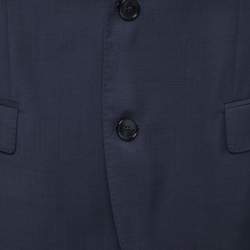 Hugo Boss Navy Blue Wool Single-Breasted Suit XL