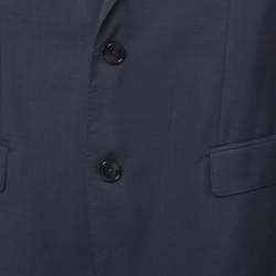 Hugo Boss Navy Blue Wool Single-Breasted Suit XL