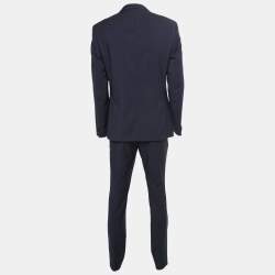 Hugo Boss Navy Blue Wool Single-Breasted Suit XL