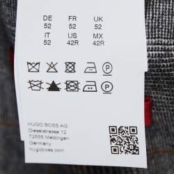 Hugo Boss Grey Check Patterned Wool Suit XL