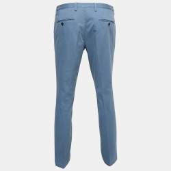Hugo Boss Slate Blue Cotton Trousers L