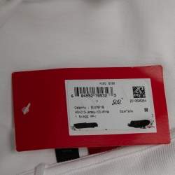 Hugo Boss White Logo Print Cotton Daltorino Polo T-Shirt M