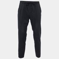 Boss Hugo Boss Black Polyester Drawcord Detail Pants M