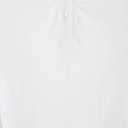 Pre Owned Boss Hugo Boss Beige Patterned Cotton Knit Long Sleeve T-Shirt M