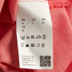 Hugo Boss Pink Pima Cotton Polo T-Shirt L