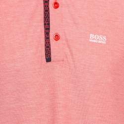 Hugo Boss Pink Pima Cotton Polo T-Shirt L