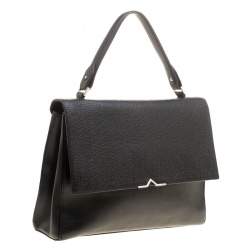 Hugo Boss Black Leather Top Handle Briefcase 