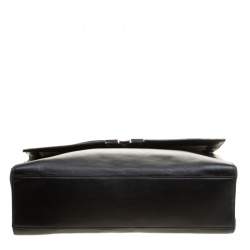 Hugo Boss Black Leather Top Handle Briefcase 