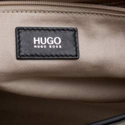 Hugo Boss Black Leather Top Handle Briefcase 
