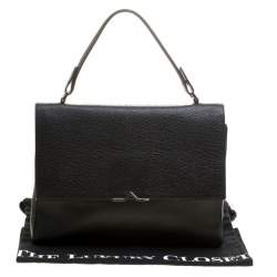 Hugo Boss Black Leather Top Handle Briefcase 