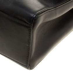 Hugo Boss Black Leather Top Handle Briefcase 