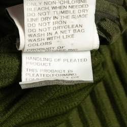 Issey Miyake Homme Plisse Olive Green Knit Pleated Trousers S