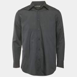 Issey Miyake Men Black Crepe Pintucks Detail Shirt S