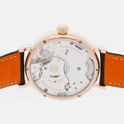 IWC Grey 18k Rose Gold Portofino IW5162-03 Manual Winding Men's Wristwatch 45 mm