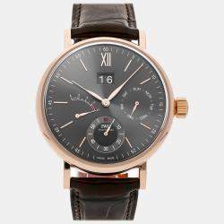 IWC Grey 18k Rose Gold Portofino IW5162-03 Manual Winding Men's Wristwatch 45 mm