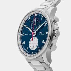 IWC Blue Stainless Steel Portuguese Yacht Club IW3907-04 Automatic Men's Wristwatch 44 mm