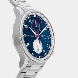 IWC Blue Stainless Steel Portuguese Yacht Club IW3907-04 Automatic Men's Wristwatch 44 mm