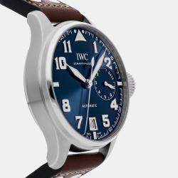 IWC Blue Stainless Steel Big Pilot's IW5009-08 Automatic Men's Wristwatch 46 mm